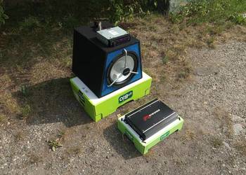 Tuba Subwoofer Skrzynia Basowa Wzmacniacz Radio RENEGADE 350RMS 1100W