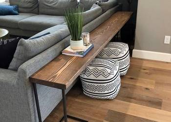 Konsola stolik loft BLAT SOSNOWY DĘBOWY NA WYMIAR mal. PROSZKOWO