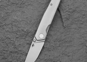 Nóż składany Bestech VK-Kuze Dark Grey Titanium, Dark Bead Blast / Stonewa…