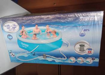 Basen ogrodowy oporowy nowy BestWay 3,05m x 76 cm + pompa, wysyłka transpor
