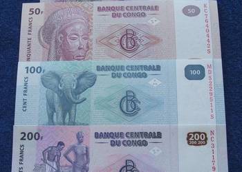 KONGO Kolekcjonerskie Banknoty Zestaw - 4 sztuki UNC