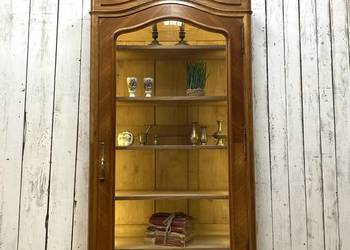 BIBLIOTEKA witryna Ludwik XV, oryginał Francja Antyk orzech