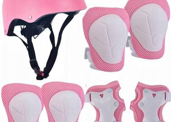 Różowy Rozm. M(55-58Cm) Kask Nils Extreme+ ochraniacze