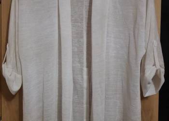 Kardigan Sweter biały długi r. 40