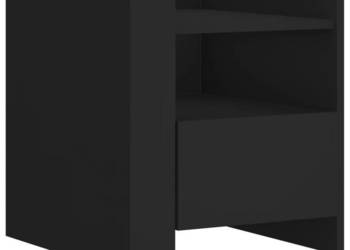 Szafka nocna czarna 45x50x50 cm materiał drewnopochodny WM-848277