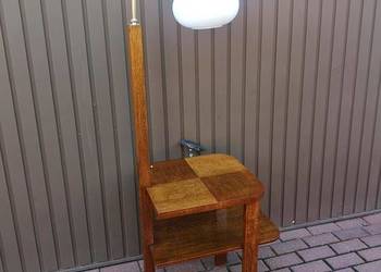 Lampa -Stolik Art Deco Dębowa Politura Stara Antyk Po Renowacji Okazja.
