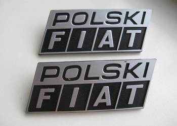Emblemat logo znaczek POLSKI FIAT. NOWY ORYGINAŁ Polski Fiat 126p przód