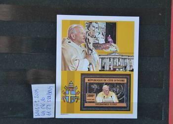 Znaczki.Papież Jan Paweł II Wybrzeże Kości Słoniowej II ** Ks Chr 80 bl 27