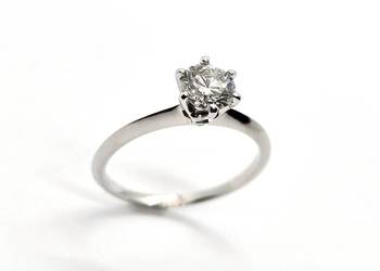 Pierścionek z brylantem 0,71 ct białe złoto pr. 585 Likwidacja -50%