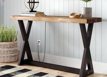 Konsola loft BLAT SOSNOWY NA WYMIAR konstrukcja mal. PROSZKOWO