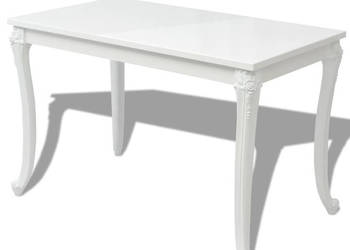 Stół jadalniany 116x66x76 cm biały o wysokim połysku WM-243383