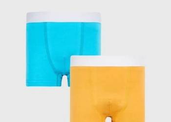 2 PACK niebiesko-żółtych bokserek Basic 110/116