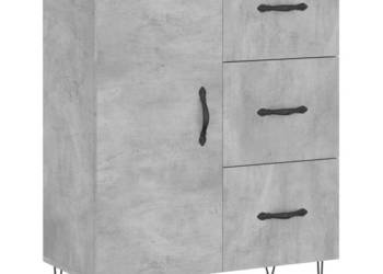 Szafka szarość betonu 695x34x90 cm materiał drewnopochodny WM-827912