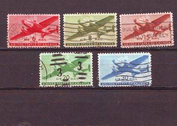Zn. USA  Poczt. Lot. C 25, 6, 8 - 30  kas 1941