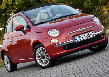 Fiat 500C Lounge 1.2MPI 8V 70KM *TYLKO 58890km* KABRIOdach SERWIS Jak Nowy