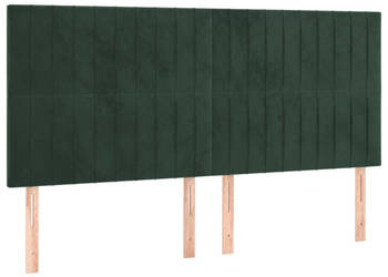 Zagłówki do łóżka 4 szt ciemnozielony 100x5x78/88cm aksamit WM-3116639