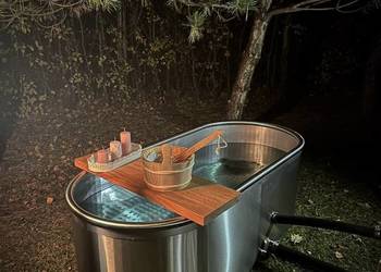 Dwuosobowa balia ogrodowa - stal nierdzewna 316L - 180x80x66