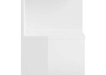 vidaXL Szafka nocna, biała, wysoki połysk, 35x35x55 cm(SKU:806358)