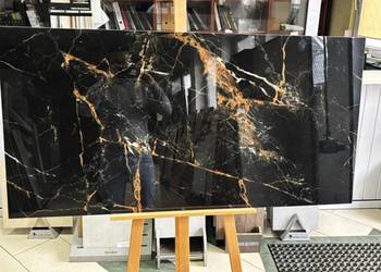Gres płytka 60x120 czarny poler black gold