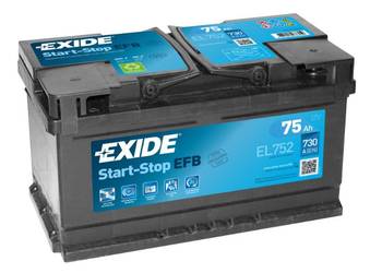 Akumulator 75Ah 730A Exide start&stop EFB EL752 Prawy plus