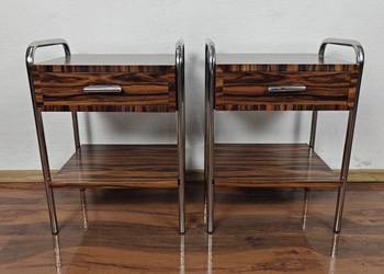 Szafki nocne Chrom Palisander Art Deco Bauhaus