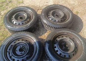 4x Koła felgi opony 4x100 195/60 15 cali zimowe 6mm wyważone nie biją