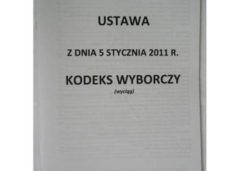 Kodeks Wyborczy Z Dnia 5 Stycznia 2011 Wyciąg