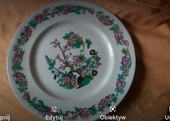 Duża patera porcelana Anglia Indiam Tree antyk