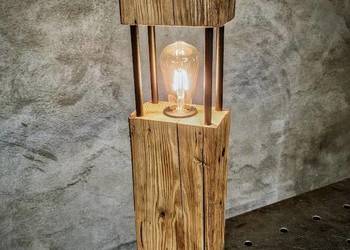 Lampa loft belka z belki drewniana NA WYMIAR retro biurkowa biurko