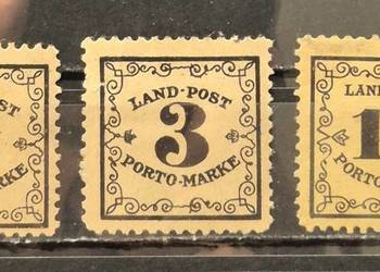 Niemcy,Baden 1862 Mi 1-3x Porto Land Post