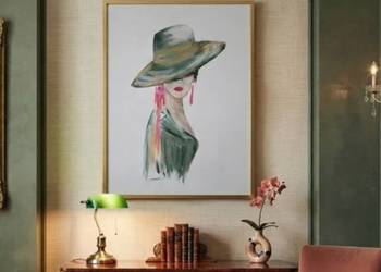 Ręcznie malowany obraz farbami akrylowymi 55x75