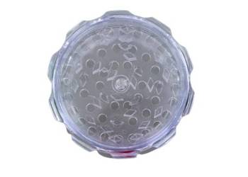 Elegancki Plastikowy Młynek do Suszu CBD Tytoniu 4-Częściowy Przezroczysty