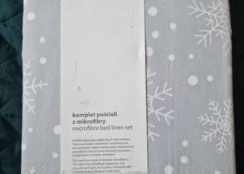 NOWA Pościel świąteczna 220x200 cm, mikrofibra, śnieżynki, płatki śniegu, s
