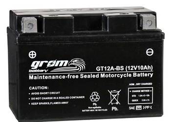 Akumulator motocyklowy GROM GT12A-BS YT12A-BS 12V 10Ah 180A