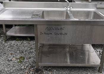 Zlew 160x70x85 2xkomora 50x40x25