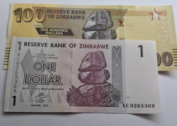ZIMBABWE-1 DOLLAR I 100 DOLLARS, LADNE , CAŁE
