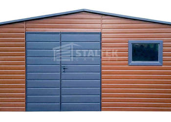 Schowek Domek Ogrodowy 5,5x3m + wiata 0,5m  Brama okno  dach ST130