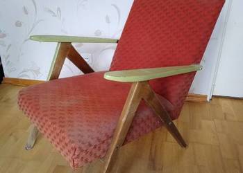 Modernistyczny fotel VAR B-310 PRL Łódź