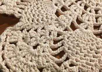 Serwetki szydełkowe rękodzieło 100%grube nici bawełniane