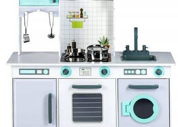 Drewniana kuchnia XXL z pralką + akcesoria kuchenne Ecotoys