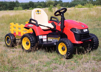 BAWIBUS.PL pojazd TRAKTOR NA AKUMULATOR wielki z przyczepką i kiprem