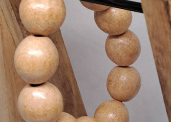 Bransoletka drewniana, duże kule #u40