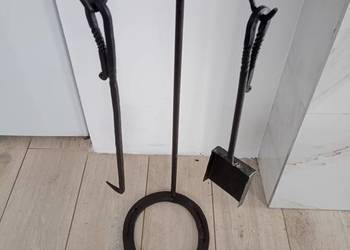 Zestaw kominkowy ręcznie kuty, kowalstwo, rękodzieło