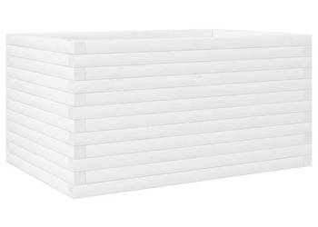 Donica ogrodowa biała 90x60x46 cm lite drewno sosnowe WM-3282455