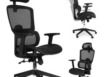 Fotel biurowy obrotowy ergonomiczny regulacja wysokości czarny ModernHome