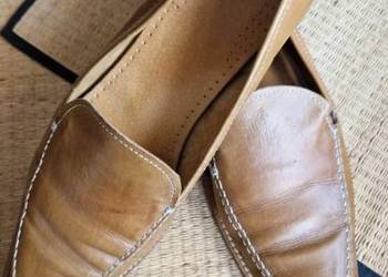 Włoskie buty Studio Tonelli 39 z naturalnej skóry kolor camel stan b.dobry