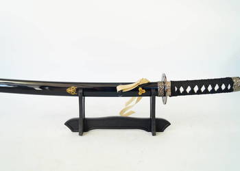 Mini katana japońska rekwizyt dekoracja na stojaku