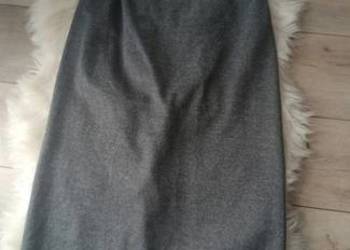 Spódnica szara na gumce elegancka jesień retro Basic casual