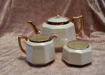 Stary angielski zestaw do kawy H.J. Wood 1950 rok