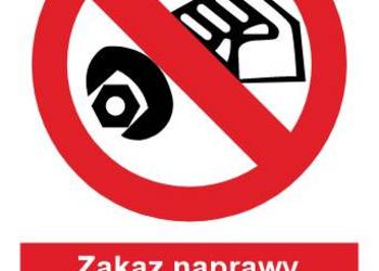 Naklejka BHP Zakaz naprawy maszyny przez osoby nieuprawnione ZZO-29